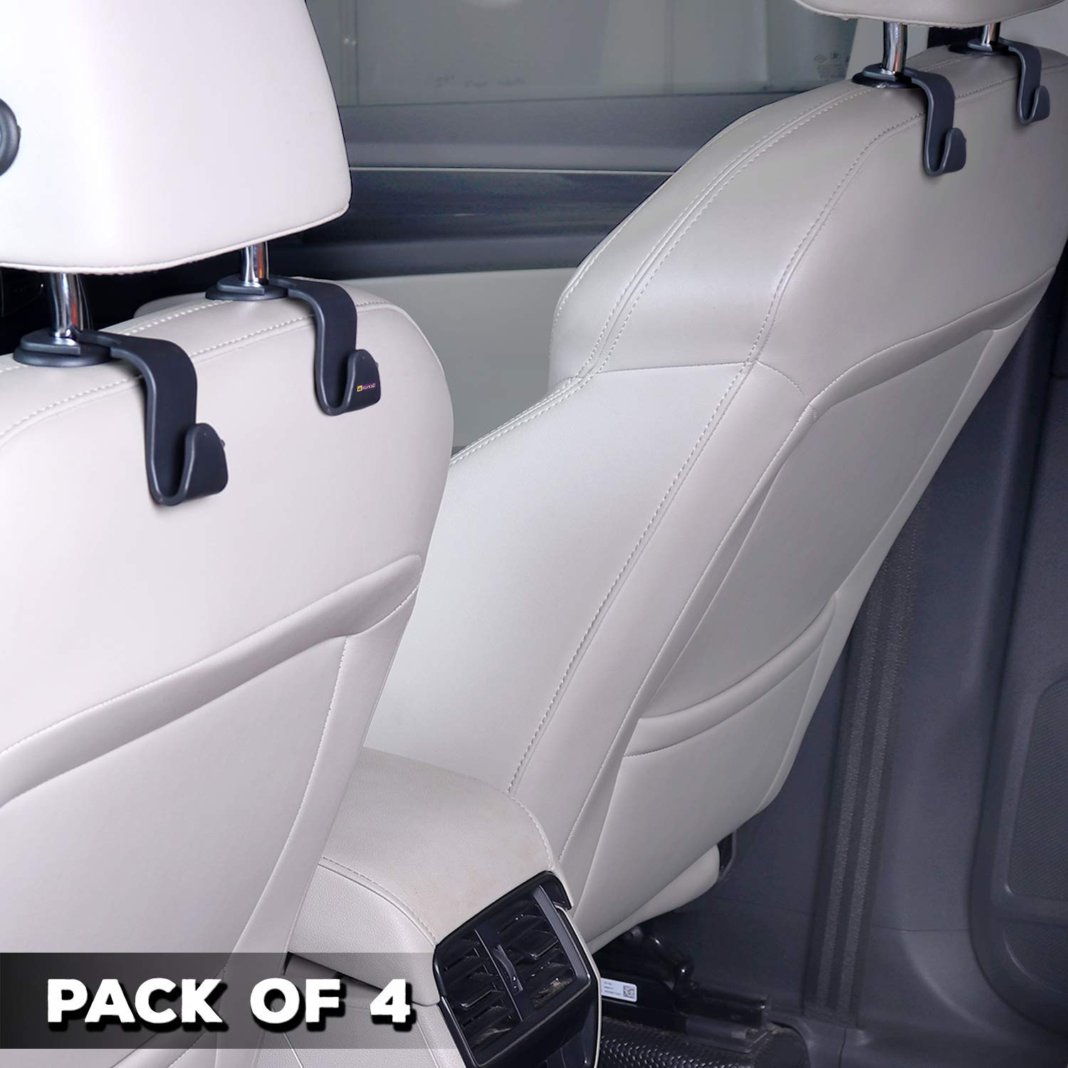  4 Pack Vehicle Back Seat Headrest Hook Hanger for