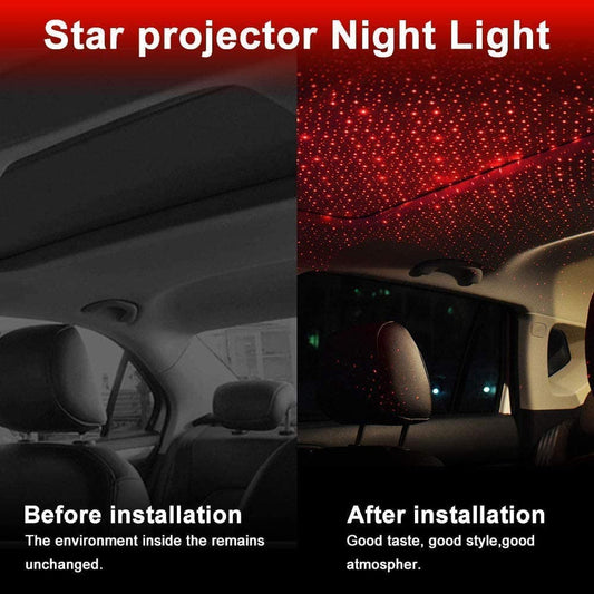 360 Degree Pattern Changing USB Star Projector Led Light for Cars, Bedroom, Hall