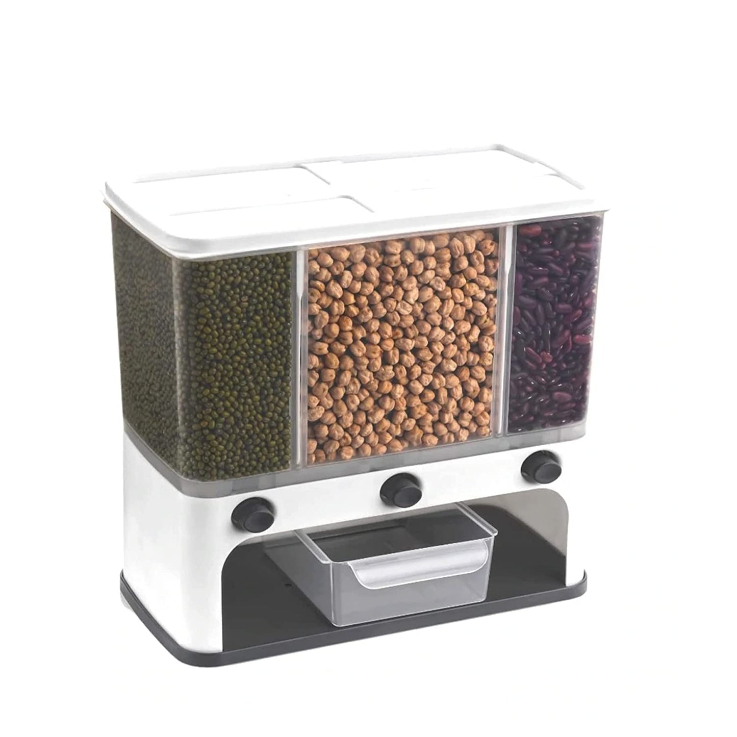 3 Grid Wall Mounted Dry Food Dispenser,