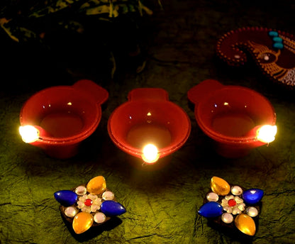 Water Sensor LED Diyas (12 Pcs)