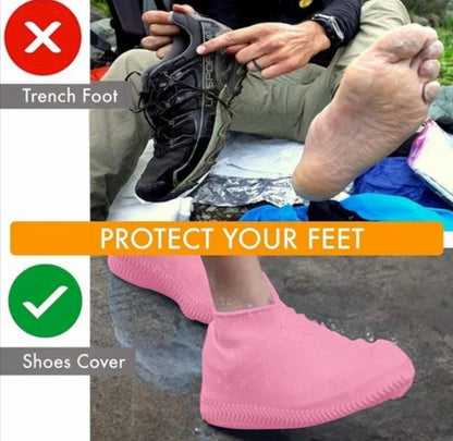 Non-Slip Silicone Shoe Cover Waterproof Reusable For Rainy Season, Rain Boots, Reusable Easy to Carry for Women, Men, Kids, Medium Size Pack Of 1