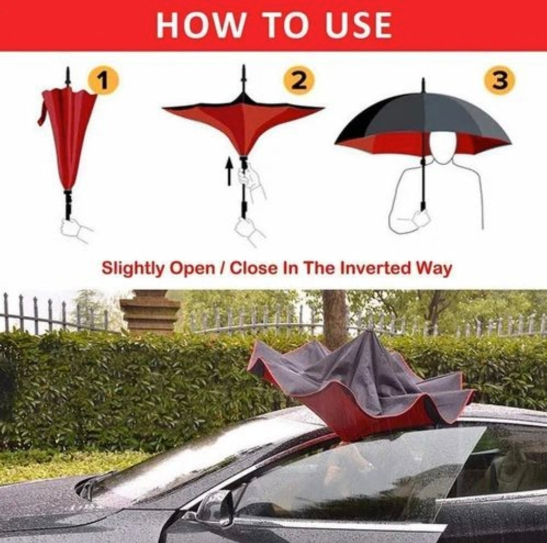 C Handle Reversible umbrella (Colour based on availability)