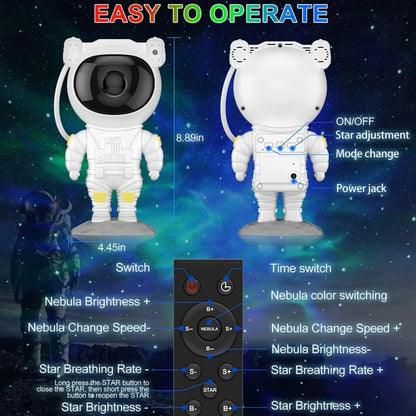 Astronaut Galaxy Light Projector Lamp- | 360° Rotation Star Light with Nebula,Timer and Remote Control | Night Light for Gaming Room,Best Gifts for Kids | Star Lights for Bedroom and Ceiling