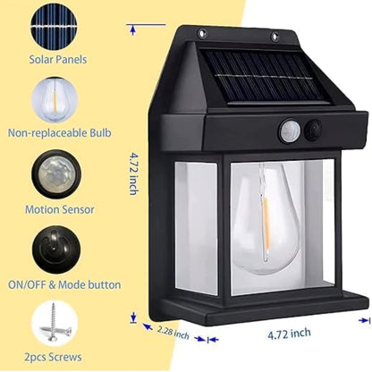 Solar interaction wall lamp | Outdoor wall light, solar lamp with motion sensor, waterproof outdoor lamp for garden, patio, yard