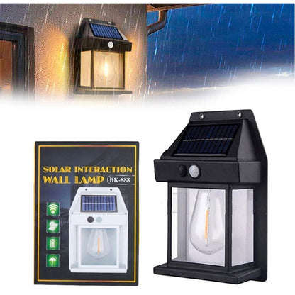 Solar interaction wall lamp | Outdoor wall light, solar lamp with motion sensor, waterproof outdoor lamp for garden, patio, yard