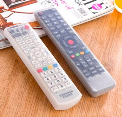 Stretchable Silicone Remote Cover of Different Sizes for TV, AC, Setup Box Remote | Dust Proof and Water Proof [ Transparent | 3pcs | Different Sizes ]