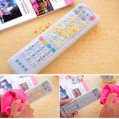 Stretchable Silicone Remote Cover of Different Sizes for TV, AC, Setup Box Remote | Dust Proof and Water Proof [ Transparent | 3pcs | Different Sizes ]