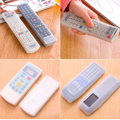 Stretchable Silicone Remote Cover of Different Sizes for TV, AC, Setup Box Remote | Dust Proof and Water Proof [ Transparent | 3pcs | Different Sizes ]