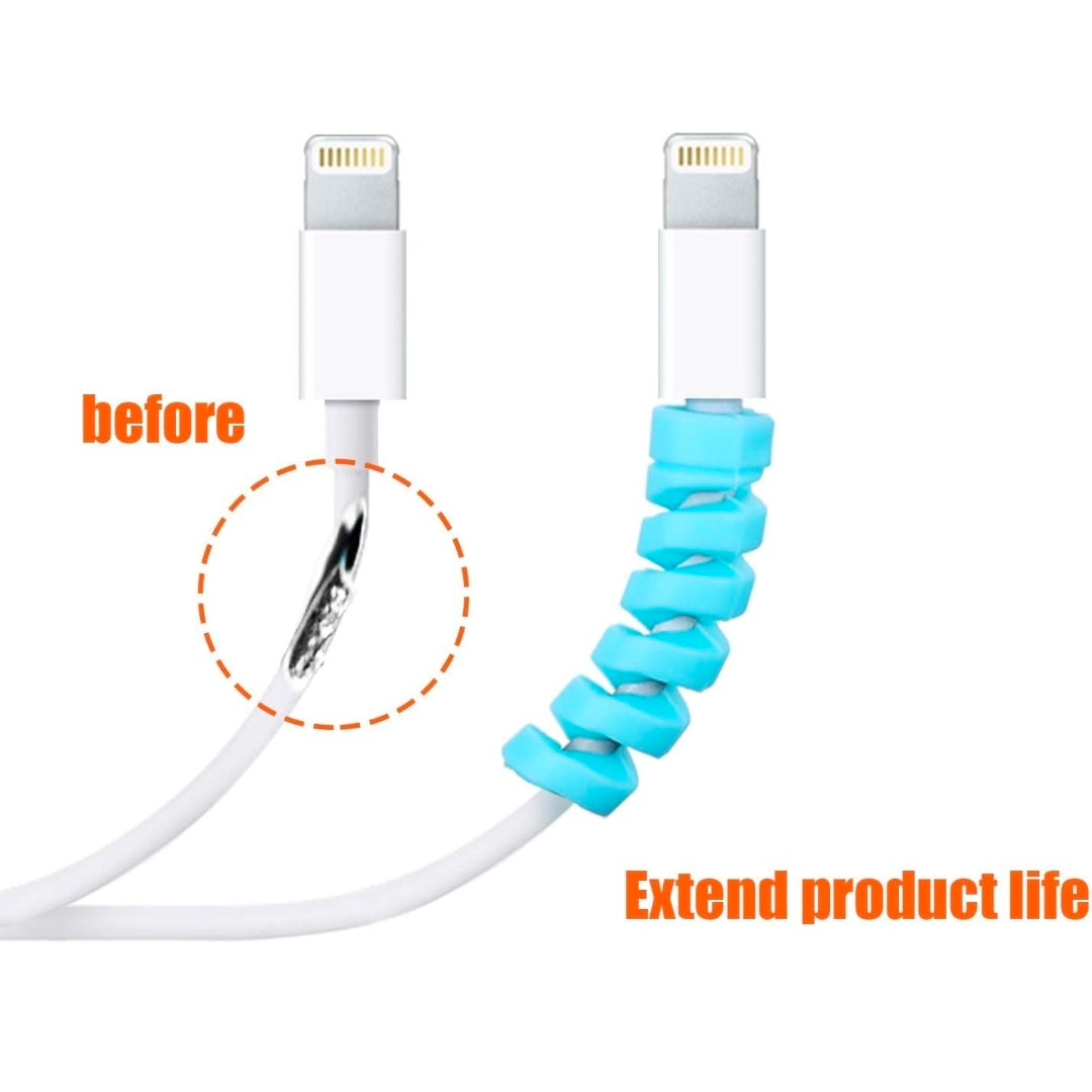 Charger Cable Protector Data Cable Saver Charging Cord Protective Cable Cover Set of 1 (4 Pieces).