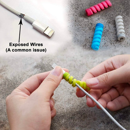 Charger Cable Protector Data Cable Saver Charging Cord Protective Cable Cover Set of 1 (4 Pieces).