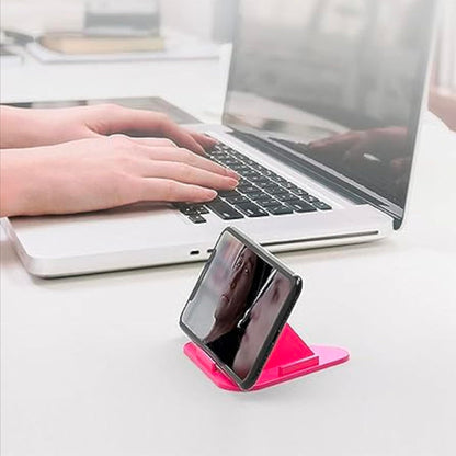 Mobile Accessories Universal Portable Three-Sided Pyramid Shape Desktop/Table Mobile Holder Stand - Anti Slip, Multi Angle (Any Color