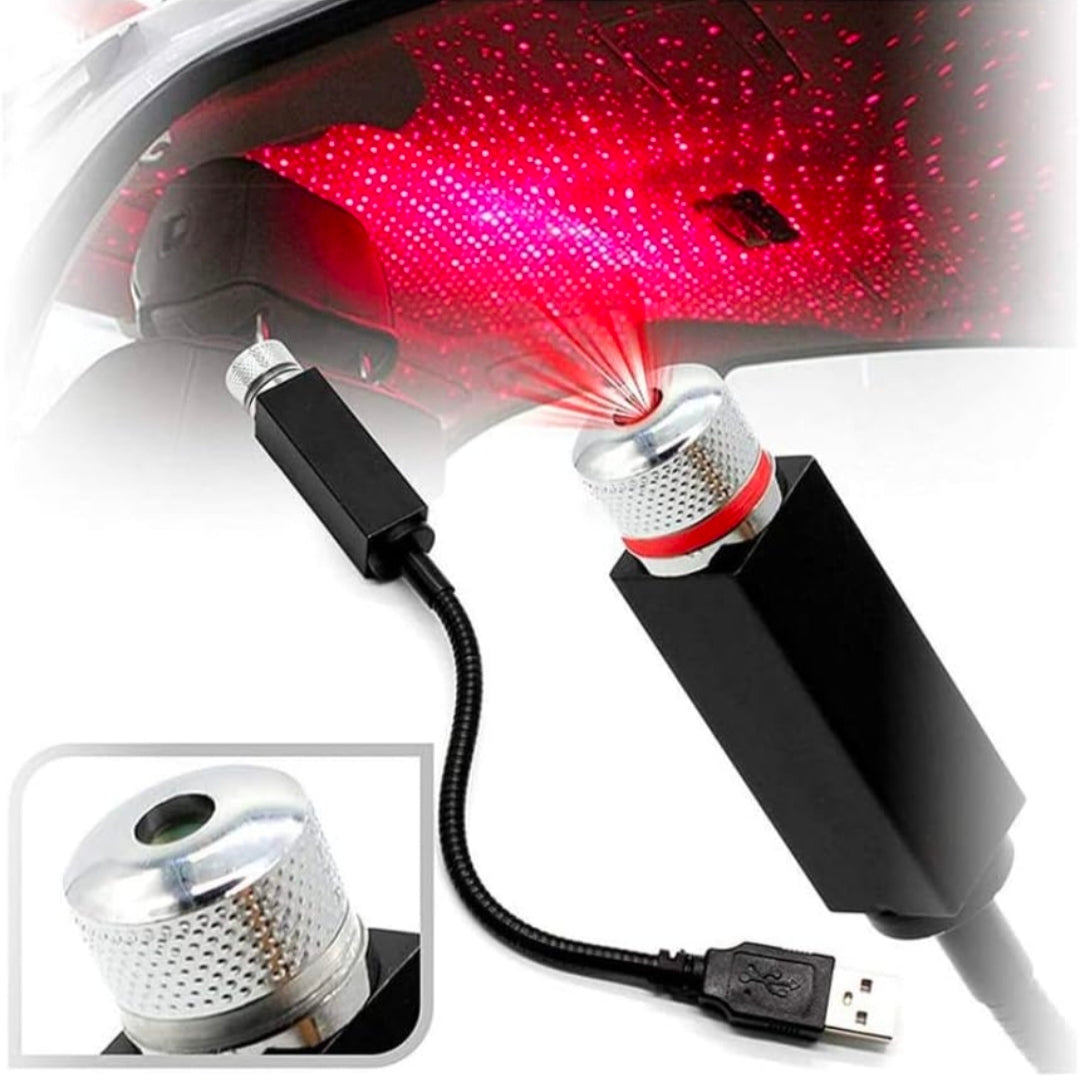 360 Degree Pattern Changing USB Star Projector Led Light for Cars, Bedroom, Hall