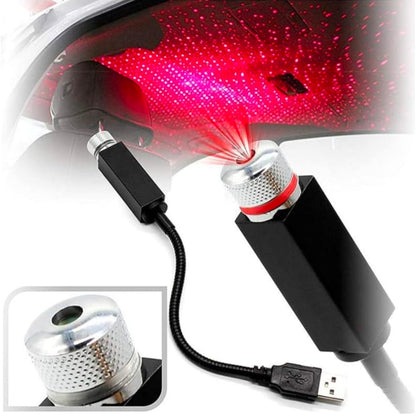 360 Degree Pattern Changing USB Star Projector Led Light for Cars, Bedroom, Hall