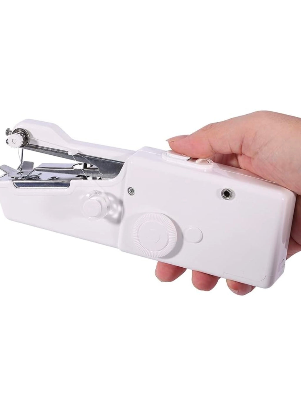 Handy Stitch Handheld Sewing Machine For Emergency Stitching | Mini Hand Sewing Machine Stapler Style | Silai Machine | Home Tailoring | Hand Machine (White)