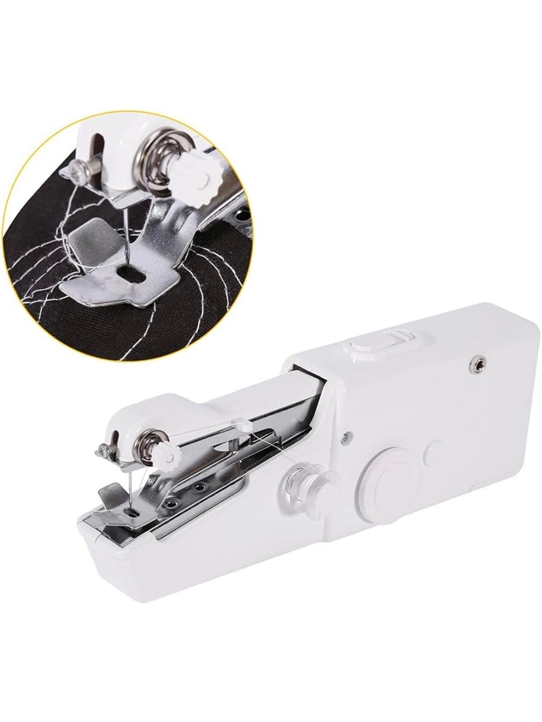 Handy Stitch Handheld Sewing Machine For Emergency Stitching | Mini Hand Sewing Machine Stapler Style | Silai Machine | Home Tailoring | Hand Machine (White)