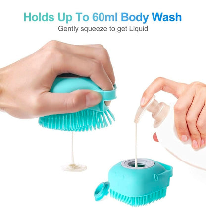 Body Scrubber with Soap Dispenser Bath Brush, Body brush for Bathing, Soft Body Exfoliator, Bath Silicon Body Loofah for Babies, Kids, Women, Men and silicone loofah for bathing