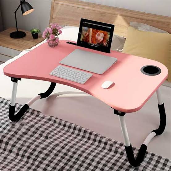 Foldable Laptop table, Study table, Tablet/Mobile Holder for Kids & Adults (Sky Blue)