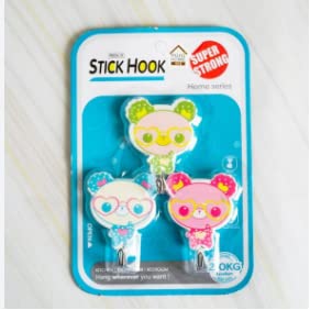 Set of 3 Sticker Hook (heavy) (Design May vary)