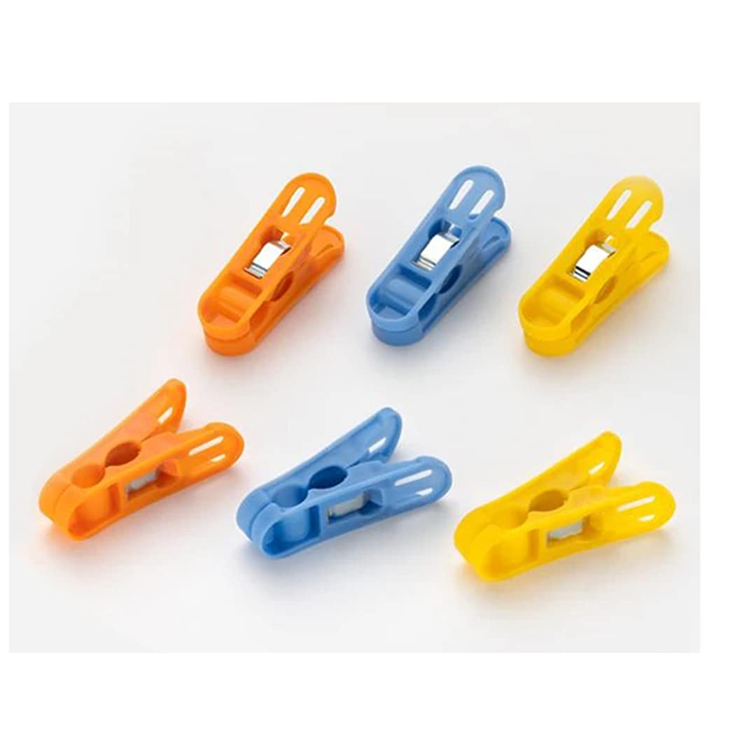 Cloth Drying Non-Slip Light Plastic Clips (Multicolour)