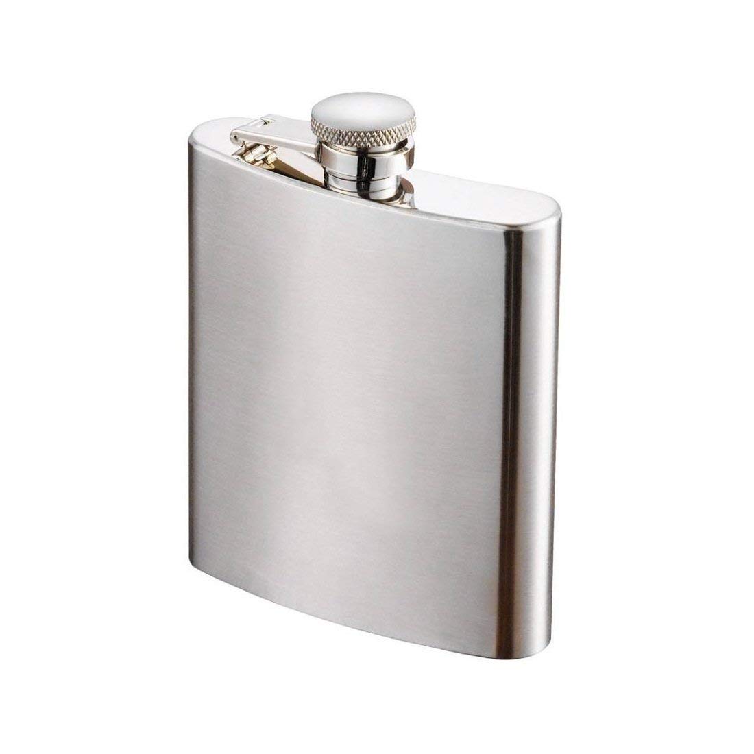 Stainless Steel Hip Flask, Alcohol Drinks Wine Whiskey Holder Bottle Or Liquor Flasks for Men 8oz (236 Ml) - Silver