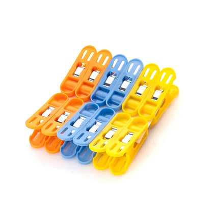 Cloth Drying Non-Slip Light Plastic Clips (Multicolour)