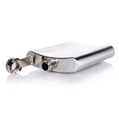 Stainless Steel Hip Flask, Alcohol Drinks Wine Whiskey Holder Bottle Or Liquor Flasks for Men 8oz (236 Ml) - Silver