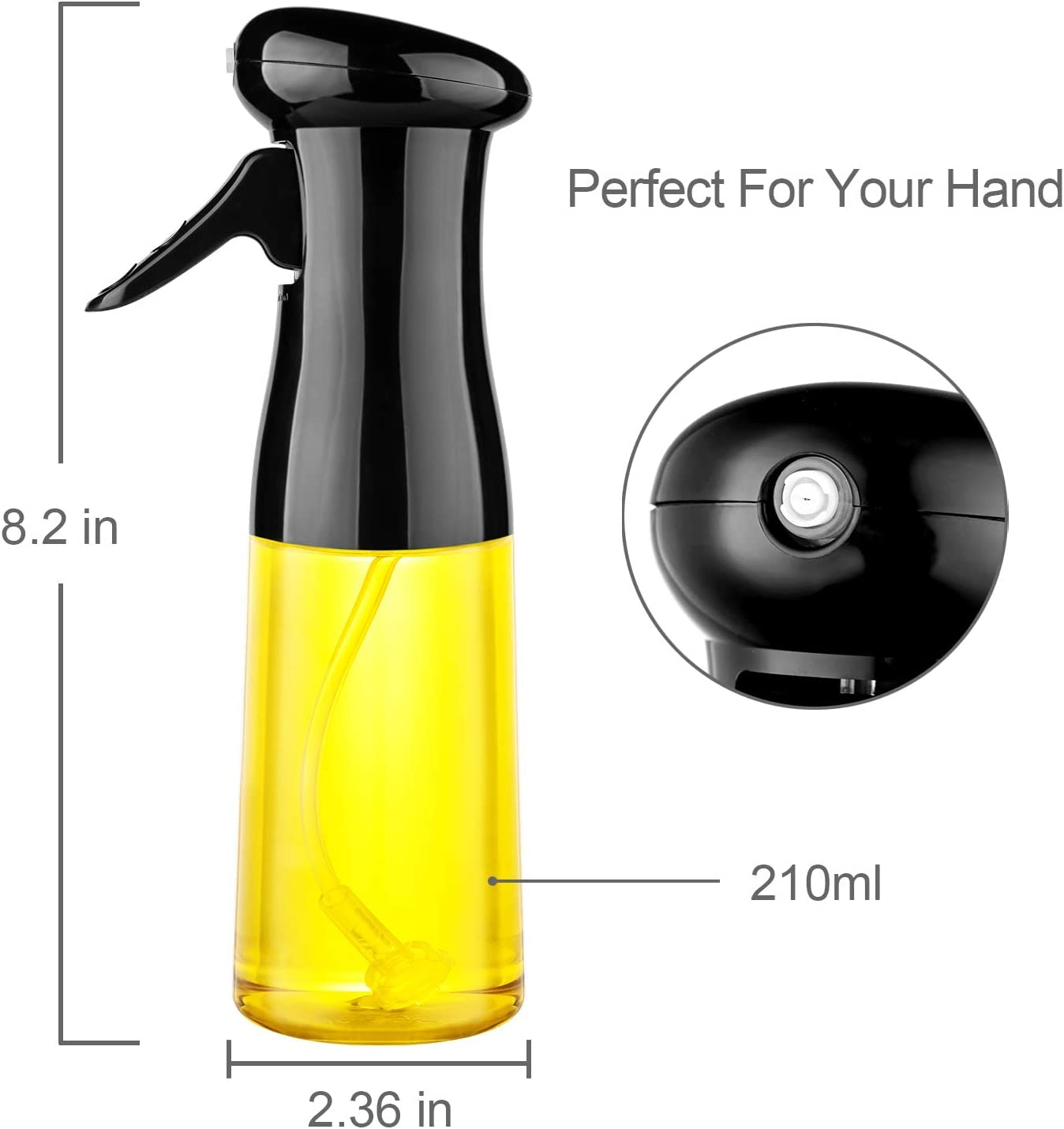 Oil Sprayer for Cooking, 210ml Glass