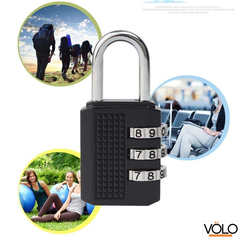 3 Dial Lock Combination Padlock