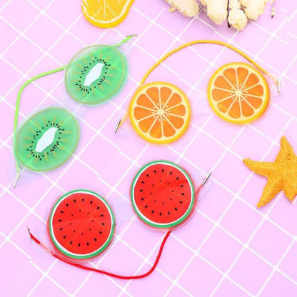 Cute Hot/Cold Fruit Eye Mask Relieves Tired Swollen Dry Eyes Fruit Themed Gel Eye Masks (multi design)