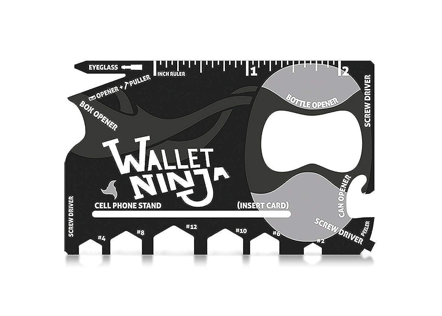 Wallet Ninja 18 in 1 Multi-purpose Credit Card Size Pocket Tool