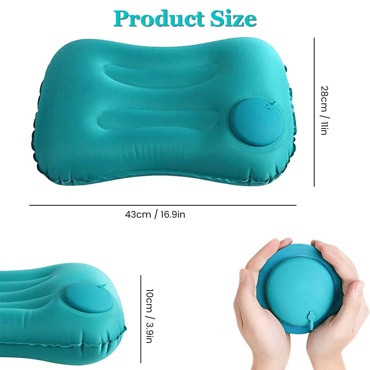 Inflatable Travel Pillow, Compressible Backpacking Pillow