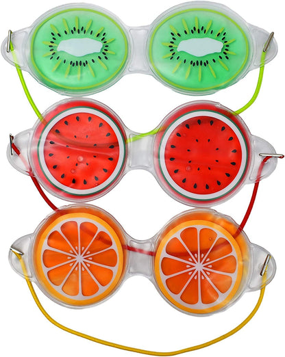 Cute Hot/Cold Fruit Eye Mask Relieves Tired Swollen Dry Eyes Fruit Themed Gel Eye Masks (multi design)