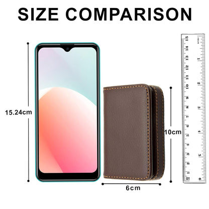 Pocket Sized Stitched PU Leather Credit Card Holder Visiting Business Card Case Wallet with Magnetic Shut for Men & Women (10 x 6 x 1.6 cm)(Multi Design & Colour))